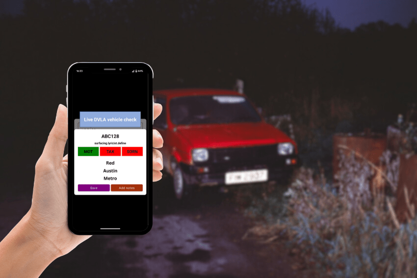 ANPR (Automatic Number Plate Recognition) + DVLA Check